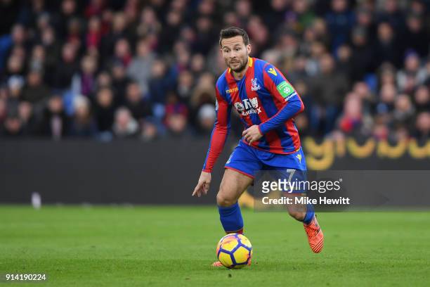 Yohan Cabaye of Crystal Palace in action during the Premier League match between Crystal Palace and Newcastle United at Selhurst Park on February 4,...