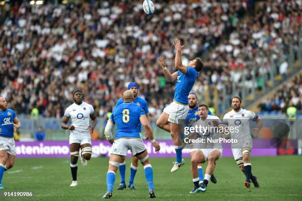 Tommaso Benvenuti of Italy during the NatWest Six Nations 2018 match between Italy and England at Stadio Olimpico, Rome, Italy on 4 February 2018.