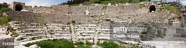 izmir ephesus antique theatre, tourism travel destination - odeon ancient building stock pictures, royalty-free photos & images