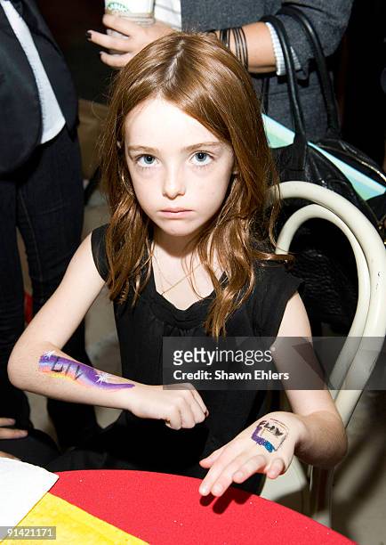 Actress Julianne Moore's daughter Liv Freundlich attends Make It Matter Day in support of literacy and education at The New York Public Library -...