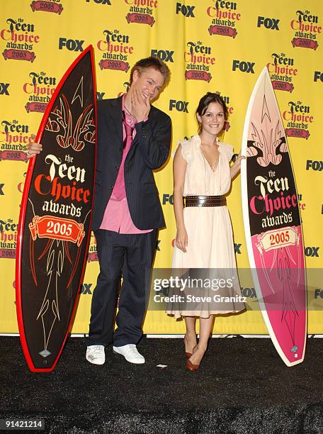 Chad Michael Murray, winner of Choice TV Drama Actor for "One Tree Hill" and Rachel Bilson, winner of Choice TV Drama Actress for "The O.C."