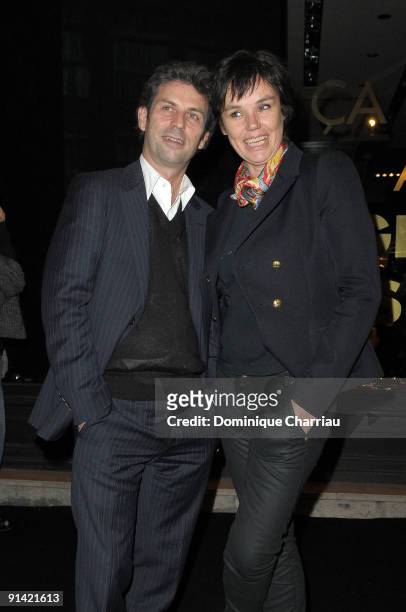 Frederic Taddei and guest attend the Sonia Rykiel Pret a Porter show as part of the Paris Womenswear Fashion Week Spring/Summer 2010 Boutique Rykiel...