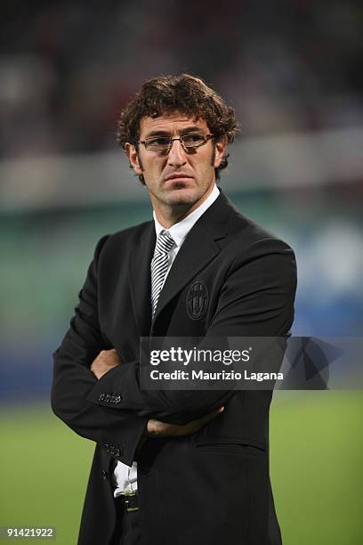 Ciro Ferrara coach of Juventus FC looks on during the Seria A match played between Us Citta' di Palermo and Juventus FC at Stadio Renzo Barbera on...