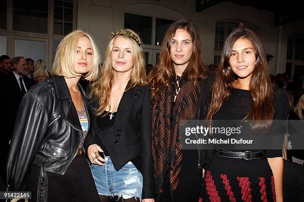 Elisabeth Turn and Taxis, Gaia Reposssi, Eugenia Niarchos and Margherita Missoni attend Givenchy Pret a Porter show as part of the Paris Womenswear...