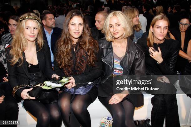Gaia Repossi, Eugenia Niarchos, Margherita Missoni and Vanessa Traina attend Givenchy Pret a Porter show as part of the Paris Womenswear Fashion Week...