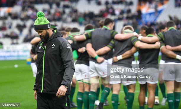 Paris , France - 3 February 2018; Ireland Defence coach Andy Farrell ahead of the NatWest Six Nations Rugby Championship match between France and...