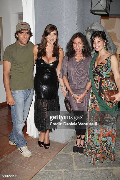 Adriano Giannini, Gisella Marengo, Jacqueline Bisset and Gina Gershon attend day two of the Ischia Global Film And Music Festival on July 13, 2009 in...