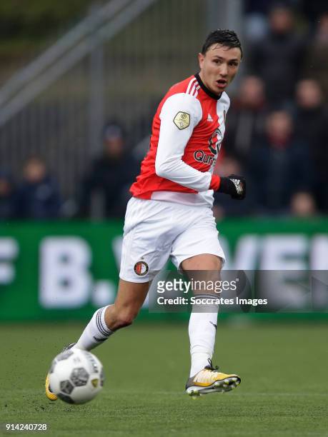 Steven Berghuis of Feyenoord during the Dutch Eredivisie match between VVVvVenlo - Feyenoord at the Seacon Stadium - De Koel on February 4, 2018 in...