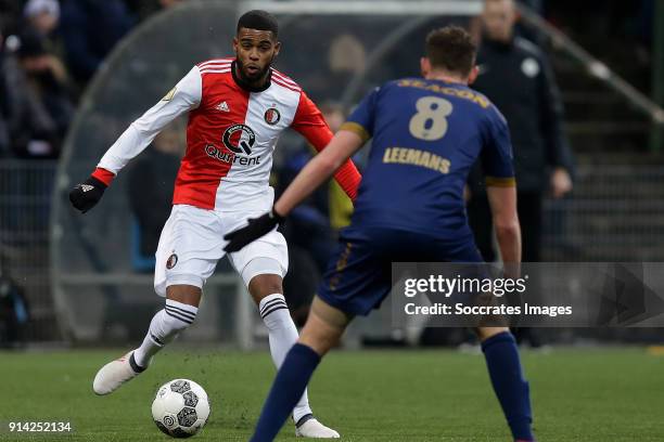 Jeremiah St Juste of Feyenoord during the Dutch Eredivisie match between VVVvVenlo - Feyenoord at the Seacon Stadium - De Koel on February 4, 2018 in...