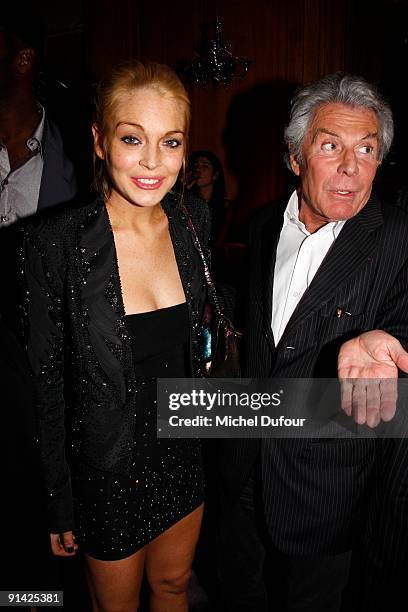 Lindsay Lohan and Jean-Daniel Lorieux attend the after party of Emmanuel Ungaro Pret a Porter during Paris Womenswear Fashion Week Spring/Summer 2010...