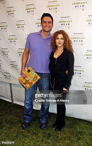 Cheyenne Jackson and Bernadette Peters attends the 3rd Annual The New York Times Great Children's Read at Columbia University on October 4, 2009 in...