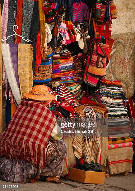 steet vendor in la paz - bolivia workers stock pictures, royalty-free photos & images