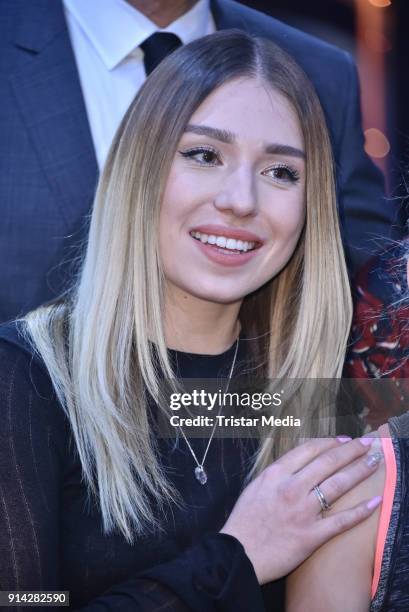 Bianca Heinicke alias Bibi during the TV Show 'Klein gegen Gross' on February 4, 2018 in Berlin, Germany.