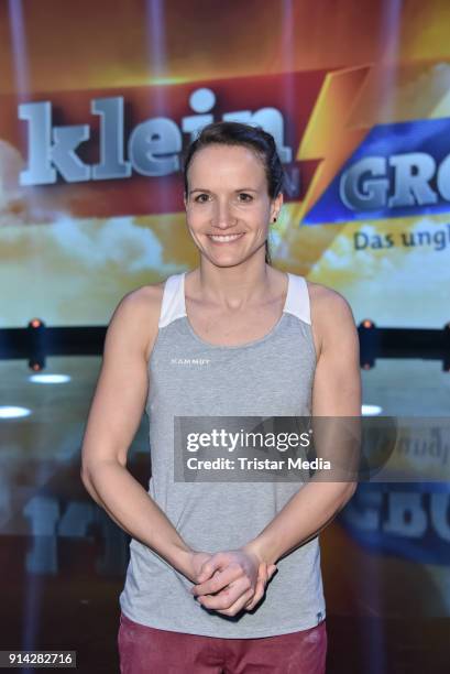 Anna Stoehr during the TV Show 'Klein gegen Gross' on February 4, 2018 in Berlin, Germany.