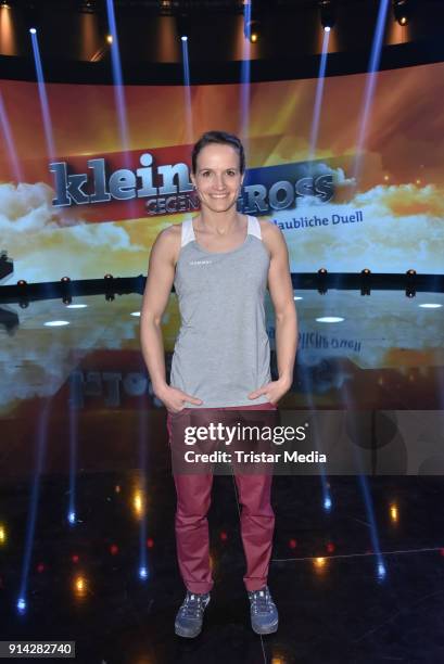 Anna Stoehr during the TV Show 'Klein gegen Gross' on February 4, 2018 in Berlin, Germany.