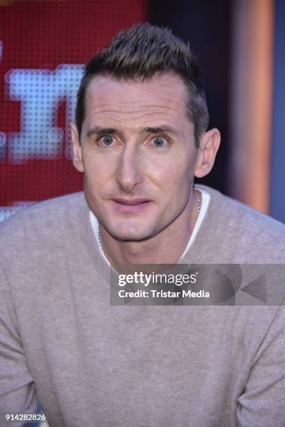 Miroslav Klose during the TV Show 'Klein gegen Gross' on February 4, 2018 in Berlin, Germany.