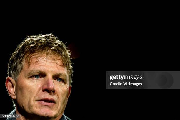 Coach Fons Groenendijk of ADO Den Haag during the Dutch Eredivisie match between Heracles Almelo and ADO Den Haag at Polman stadium on February 03,...