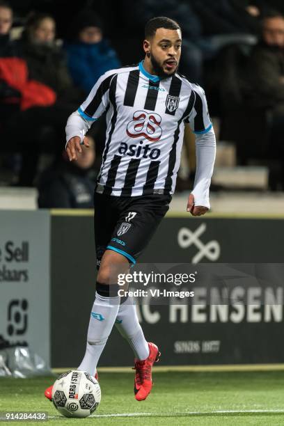 Brandley Kuwas of Heracles Almelo during the Dutch Eredivisie match between Heracles Almelo and ADO Den Haag at Polman stadium on February 03, 2018...