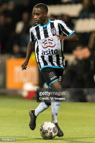 Jamiro Monteiro of Heracles Almelo during the Dutch Eredivisie match between Heracles Almelo and ADO Den Haag at Polman stadium on February 03, 2018...