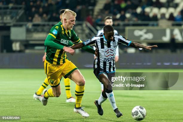 Lex Immers of ADO Den Haag, Jamiro Monteiro of Heracles Almelo during the Dutch Eredivisie match between Heracles Almelo and ADO Den Haag at Polman...