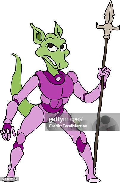 dragon knight - gargoyle stock illustrations