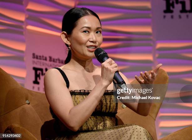 Hong Chau appears onstage before receiving the Virtuosos Award at The Santa Barbara International Film Festival on February 3, 2018 in Santa Barbara,...