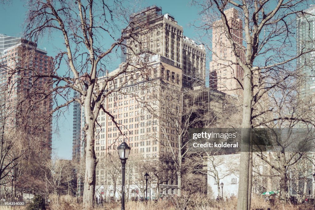 Battery Park at winter