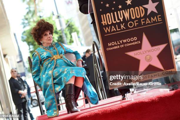 Actress Gina Lollobrigida is honored with star on the Hollywood Walk of Fame on February 1, 2018 in Hollywood, California.