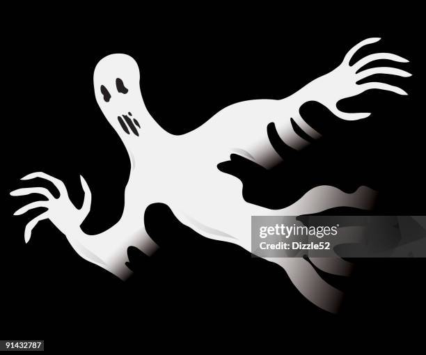 creepy halloween ghost - zero gravity stock illustrations