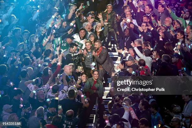 Recording artist Justin Timberlake performs onstage during the Pepsi Super Bowl LII Halftime Show at U.S. Bank Stadium on February 4, 2018 in...