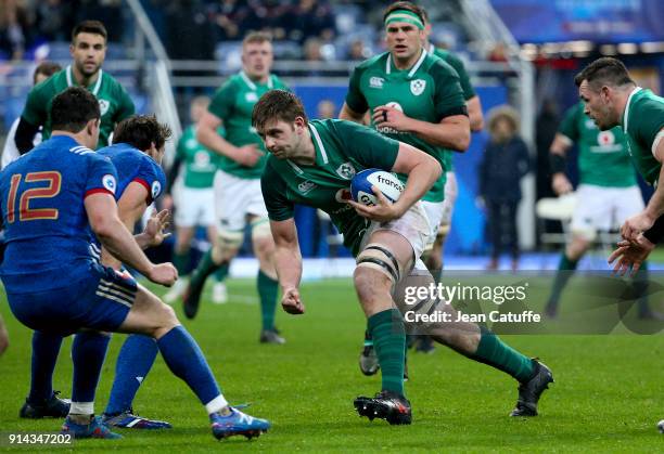Iain Henderson of Ireland during the NatWest 6 Nations match between France and Ireland at Stade de France on February 3, 2018 in Saint-Denis near...
