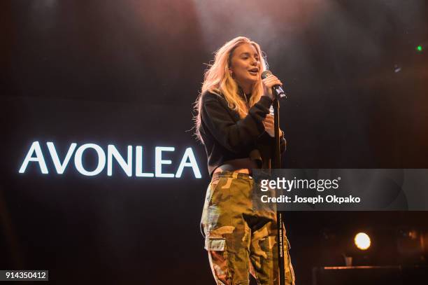 Avolea supports Jhene Aiko on stage at KOKO on February 4, 2018 in London, England.