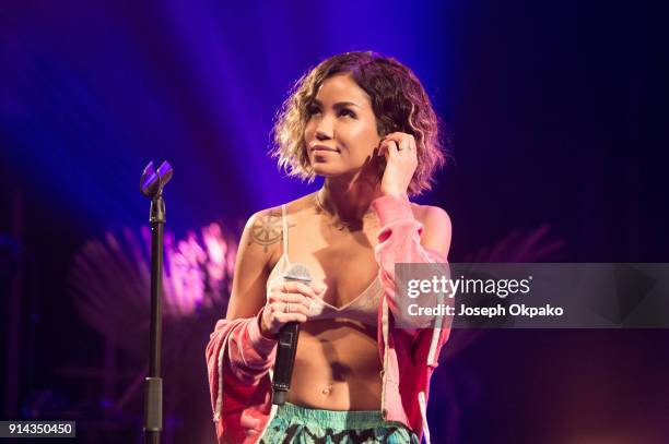 Jhene Aiko performs live on stage at KOKO on February 4, 2018 in London, England.