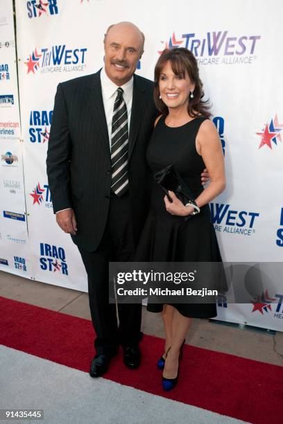 Dr. Phil and Robin McGraw arrive at "A Night of Honour" Hosted By Dr. Phil McGraw at Universal Hilton Hotel on October 4, 2009 in Universal City,...