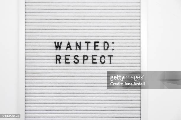 human rights respect wanted letterboard - respect stock pictures, royalty-free photos & images