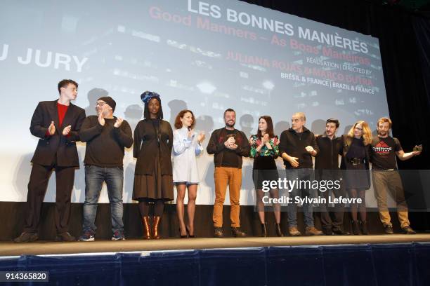 Actor Finnegan Oldfield, director and screenwriter Olivier Megaton, actress Aissa Maiga, actress Suzanne Clement,director and winner of the jury...