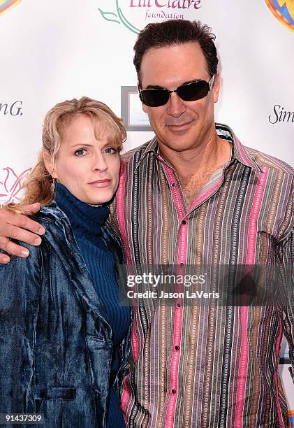 Actor Patrick Warburton and wife Cathy Jennings attend the 12th annual Lili Claire Foundation benefit luncheon on October 4, 2009 in Brentwood,...