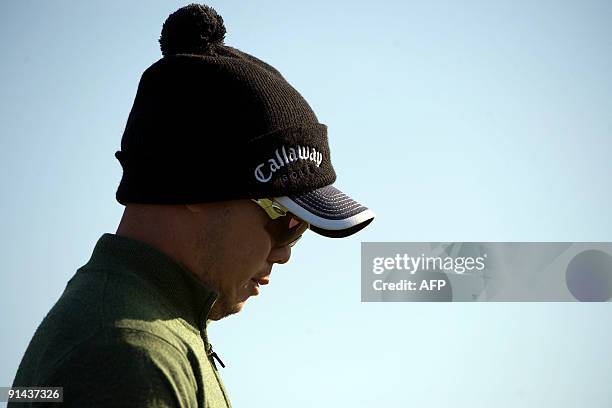 Chih-Bing Lam in action during the 3rd round of the Alfred Dunhill Golf Championship at Carnoustie in Scotland, on October 4, 2009. AFP PHOTO/DEREK...