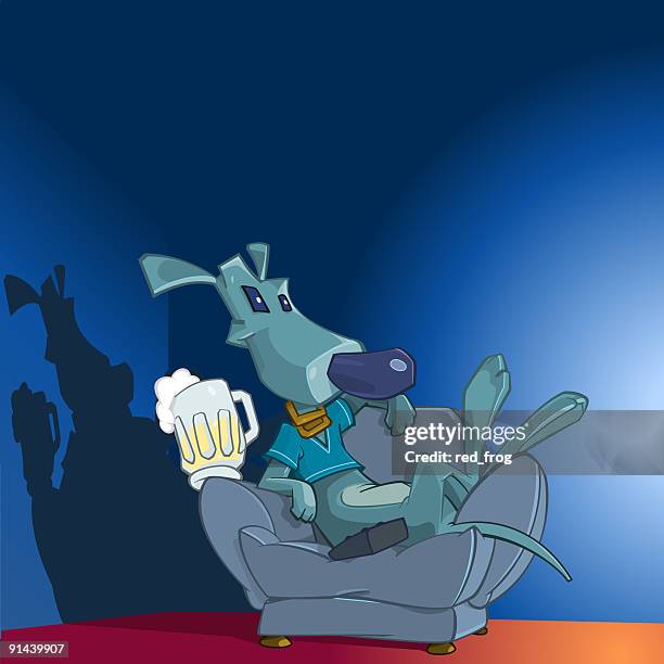 world cup - slob couch stock illustrations