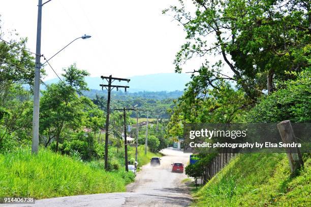 green landscape of pariquera - açú. bonito y verde paisaje de pariquera, são paulo. - bonito brasil stock-fotos und bilder