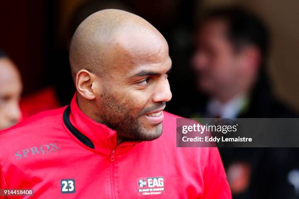 Jimmy Briand of Guingamp during the Ligue 1 match between Rennes and EA Guingamp at Roazhon Park on February 4, 2018 in Rennes, .