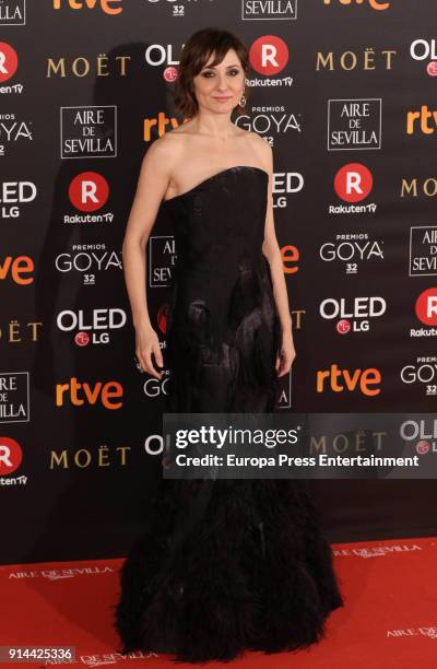 Nathalie Poza attends Goya Cinema Awards 2018 at Madrid Marriott Auditorium on February 3, 2018 in Madrid, Spain.