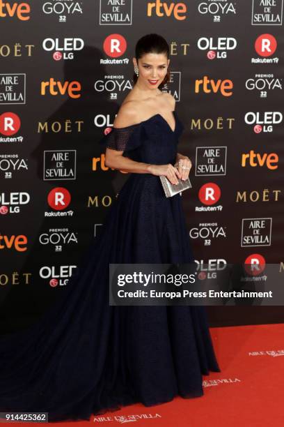Juana Acosta attends Goya Cinema Awards 2018 at Madrid Marriott Auditorium on February 3, 2018 in Madrid, Spain.