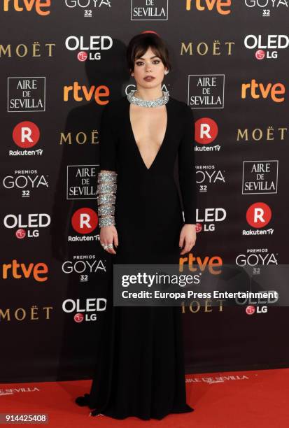 Anna Castillo attends Goya Cinema Awards 2018 at Madrid Marriott Auditorium on February 3, 2018 in Madrid, Spain.