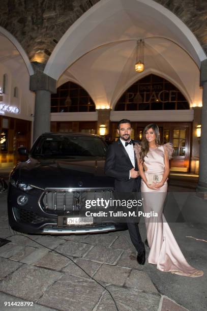 Antonio Velazquez and Marta Gonzalez attends a Gala Dinner during the Snow Polo World Cup St. Moritz 2018 on January 27, 2018 in St Moritz,...