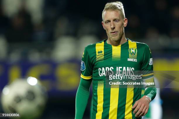 Lex Immers of ADO Den Haag during the Dutch Eredivisie match between Heracles Almelo v ADO Den Haag at the Polman Stadium on February 3, 2018 in...