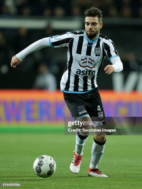 Robin Propper of Heracles Almelo during the Dutch Eredivisie match between Heracles Almelo v ADO Den Haag at the Polman Stadium on February 3, 2018...