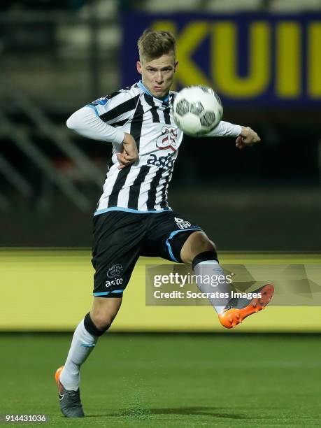 Dario van den Buijs of Heracles Almelo during the Dutch Eredivisie match between Heracles Almelo v ADO Den Haag at the Polman Stadium on February 3,...