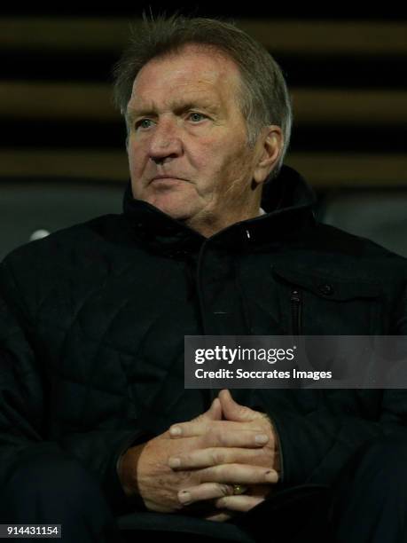 Lex Schoenmaker of ADO Den Haag during the Dutch Eredivisie match between Heracles Almelo v ADO Den Haag at the Polman Stadium on February 3, 2018 in...