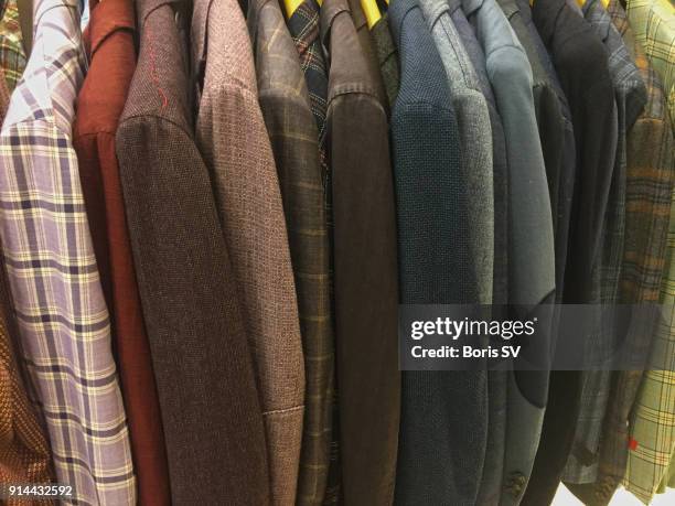 mens suits in personal closet - obsessive compulsive disorder organizing stock pictures, royalty-free photos & images